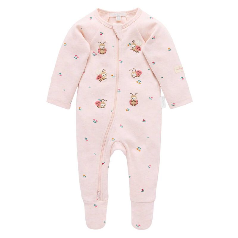 Purebaby Thick Zip Growsuit image number 4
